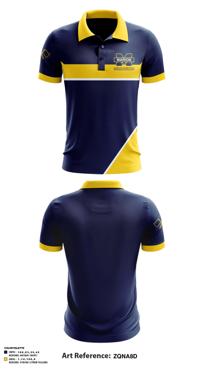 Marion High School Drill 9206120 Short Sleeve Performance Polo - 2
