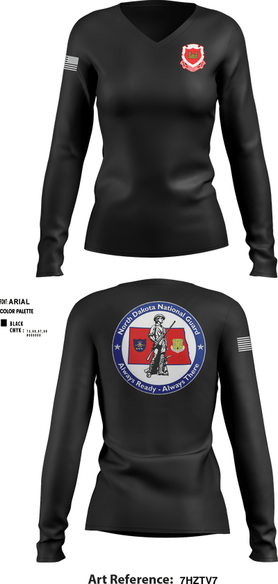 164th EN BN 3856732 Women's Long Sleeve V-neck Shirt - 1