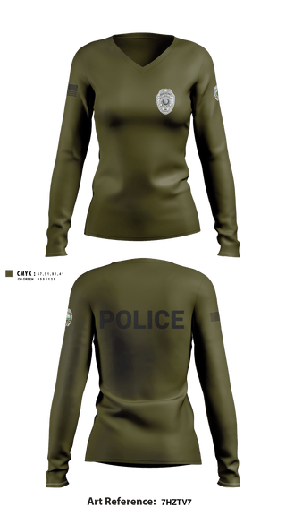 Women's Long Sleeve Vneck Shirt, TAYLORSVILLE POLICE, Police, Teamtime, Team time, sublimation, custom sports apparel, team uniforms, spirit wear, spiritwear, sports uniforms, custom shirts, team store, custom team store, fundraiser sports, apparel fundraiser