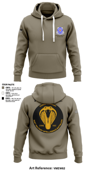 Hoodie, Charlie Company, 305th MI BN, , Teamtime, Team time, sublimation, custom sports apparel, team uniforms, spirit wear, spiritwear, sports uniforms, custom shirts, team store, custom team store, fundraiser sports, apparel fundraiser