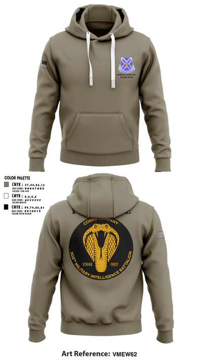 Charlie Company, 305th MI BN 76459019 Hoodie - 1