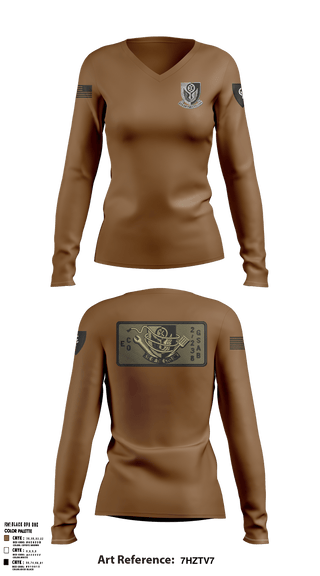 Women's Long Sleeve Vneck Shirt, 1438th CTC, National Guard, Teamtime, Team time, sublimation, custom sports apparel, team uniforms, spirit wear, spiritwear, sports uniforms, custom shirts, team store, custom team store, fundraiser sports, apparel fundraiser