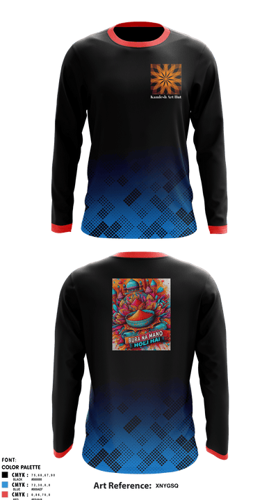 Kamlesh Art Hut 2608676 Long Sleeve Performance Shirt - 1