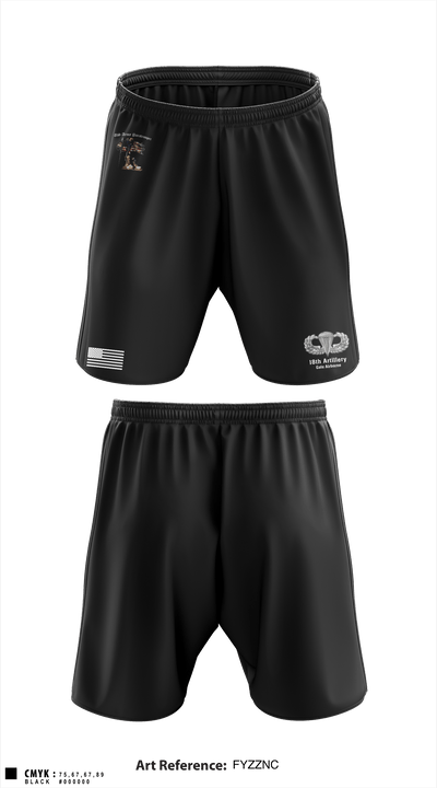 18th FA BDE Airborne 33985132 Athletic Shorts With Pockets - 1