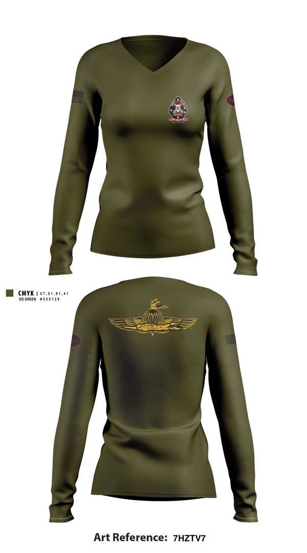 Women's Long Sleeve Vneck Shirt, , Marines, Teamtime, Team time, sublimation, custom sports apparel, team uniforms, spirit wear, spiritwear, sports uniforms, custom shirts, team store, custom team store, fundraiser sports, apparel fundraiser