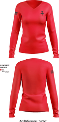 1-325 AIR 68596241 Women's Long Sleeve V-neck Shirt - 1