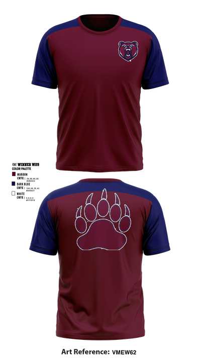 Berkley High School Cheer 2876422 Short Sleeve Performance Shirt - 1