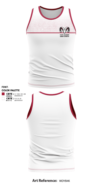 Faith Academy Cross Country 38830015 Cross Country Singlet - 2