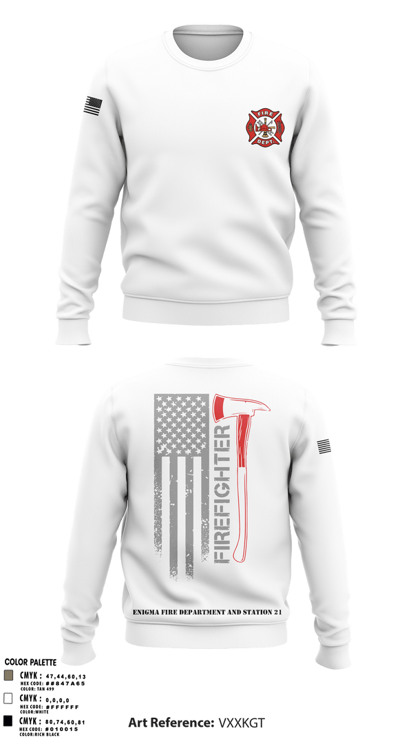 Crew Neck Sweatshirt, enigma, station 21, Fire Department, Teamtime, Team time, sublimation, custom sports apparel, team uniforms, spirit wear, spiritwear, sports uniforms, custom shirts, team store, custom team store, fundraiser sports, apparel fundraiser