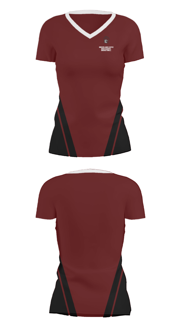 Women's Short Sleeve Vneck Shirt, Brookland-Cayce High School Basketball, Women's Basketball, Teamtime, Team time, sublimation, custom sports apparel, team uniforms, spirit wear, spiritwear, sports uniforms, custom shirts, team store, custom team store, fundraiser sports, apparel fundraiser