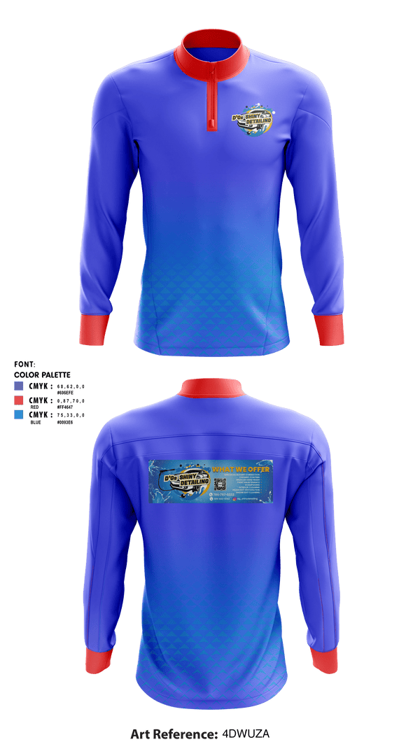 Quarter Zip Jacket, DG’s SHINY DETAILING LLC, , Teamtime, Team time, sublimation, custom sports apparel, team uniforms, spirit wear, spiritwear, sports uniforms, custom shirts, team store, custom team store, fundraiser sports, apparel fundraiser