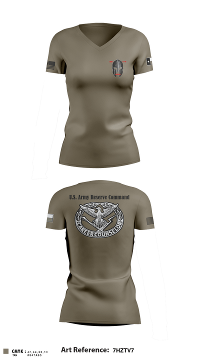 AREA 2, 12TH BN ARCG 57616910 Women's Short Sleeve V-neck Shirt - 3
