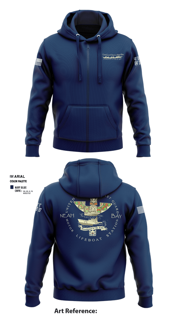 Zip Hoodie, USCG STATION NEAH BAY, Coast Guard, Teamtime, Team time, sublimation, custom sports apparel, team uniforms, spirit wear, spiritwear, sports uniforms, custom shirts, team store, custom team store, fundraiser sports, apparel fundraiser