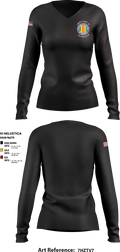 Liberty County, GA; VVA Chapter 789 5538310 Women's Long Sleeve V-neck Shirt - 1