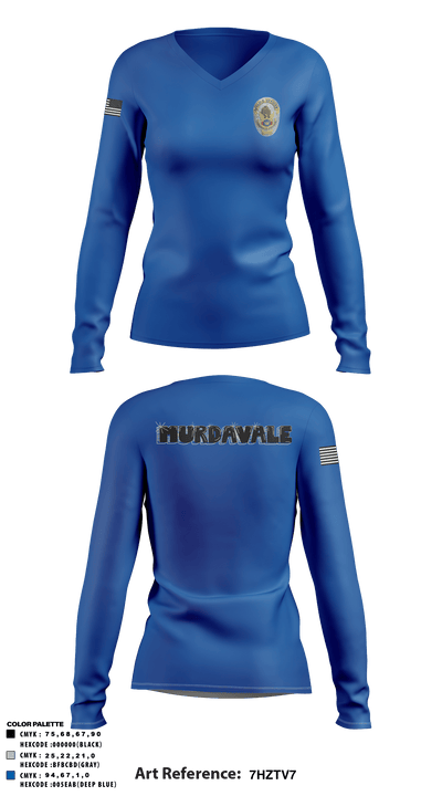 Maryvale Precinct 64767357 Women's Long Sleeve V-neck Shirt - 3