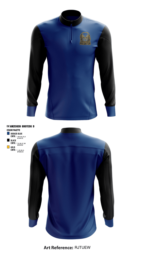 Quarter Zip Jacket, Predators, Men's Basketball, Teamtime, Team time, sublimation, custom sports apparel, team uniforms, spirit wear, spiritwear, sports uniforms, custom shirts, team store, custom team store, fundraiser sports, apparel fundraiser