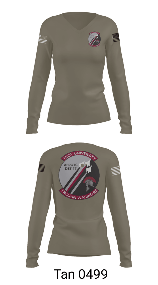Women's Long Sleeve Vneck Shirt, , Air Force, Teamtime, Team time, sublimation, custom sports apparel, team uniforms, spirit wear, spiritwear, sports uniforms, custom shirts, team store, custom team store, fundraiser sports, apparel fundraiser