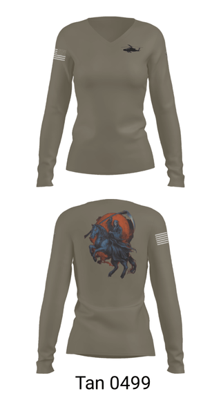 Women's Long Sleeve Vneck Shirt, , Army, Teamtime, Team time, sublimation, custom sports apparel, team uniforms, spirit wear, spiritwear, sports uniforms, custom shirts, team store, custom team store, fundraiser sports, apparel fundraiser