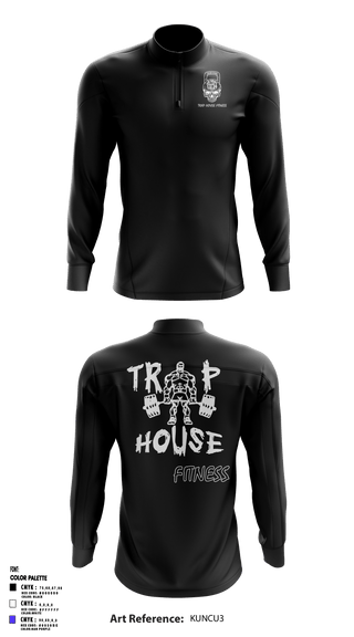 Quarter Zip Jacket, Trap House Fitness, Spirit Store, Teamtime, Team time, sublimation, custom sports apparel, team uniforms, spirit wear, spiritwear, sports uniforms, custom shirts, team store, custom team store, fundraiser sports, apparel fundraiser