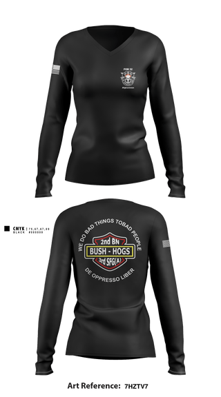 Women's Long Sleeve Vneck Shirt, MCPOD-XVIII Airborne Corps, Army, Teamtime, Team time, sublimation, custom sports apparel, team uniforms, spirit wear, spiritwear, sports uniforms, custom shirts, team store, custom team store, fundraiser sports, apparel fundraiser