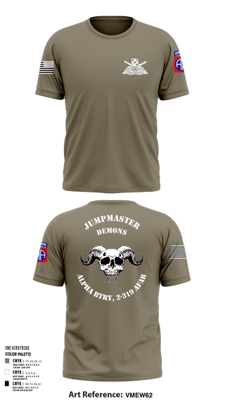 Short Sleeve Performance Shirt, ALPHA BTRY, 2-319th AFAR, Army, Teamtime, Team time, sublimation, custom sports apparel, team uniforms, spirit wear, spiritwear, sports uniforms, custom shirts, team store, custom team store, fundraiser sports, apparel fundraiser