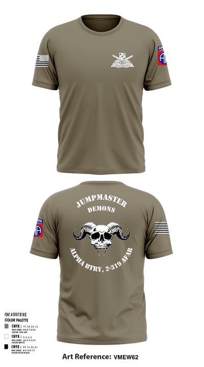 ALPHA BTRY, 2-319th AFAR 68475694 Short Sleeve Performance Shirt - 4