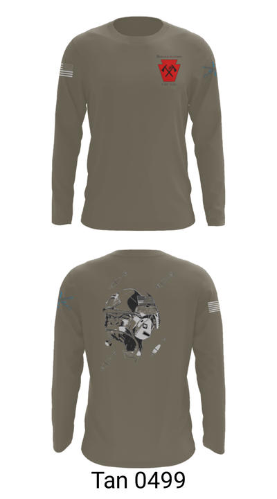 1-111th IN BN 37171288 Long Sleeve Performance Shirt - 35