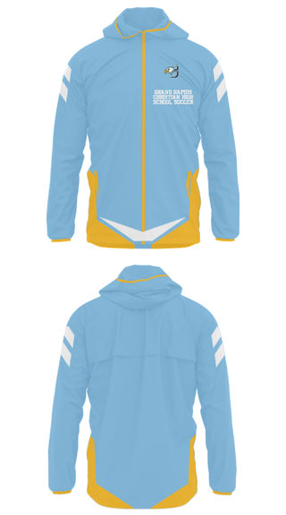 Windbreaker, Grand Rapids Christian High School Soccer, Men's Soccer, Teamtime, Team time, sublimation, custom sports apparel, team uniforms, spirit wear, spiritwear, sports uniforms, custom shirts, team store, custom team store, fundraiser sports, apparel fundraiser