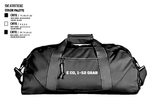 Duffle Bag, E CO, 1-52 GSAB, Army, Teamtime, Team time, sublimation, custom sports apparel, team uniforms, spirit wear, spiritwear, sports uniforms, custom shirts, team store, custom team store, fundraiser sports, apparel fundraiser