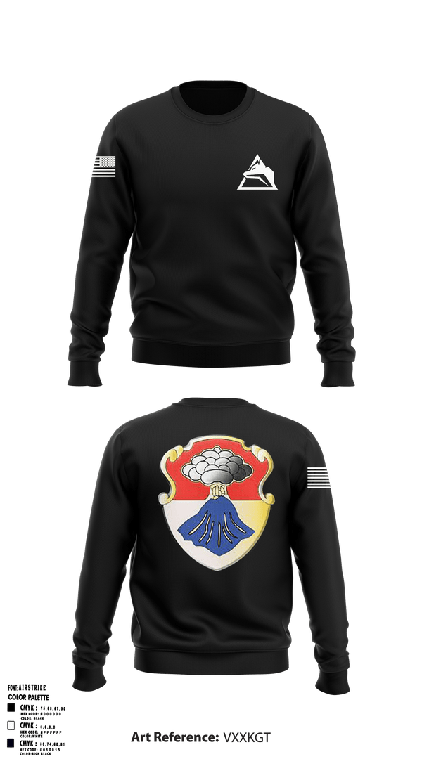 Crew Neck Sweatshirt, B-CO 3-67, Army, Teamtime, Team time, sublimation, custom sports apparel, team uniforms, spirit wear, spiritwear, sports uniforms, custom shirts, team store, custom team store, fundraiser sports, apparel fundraiser