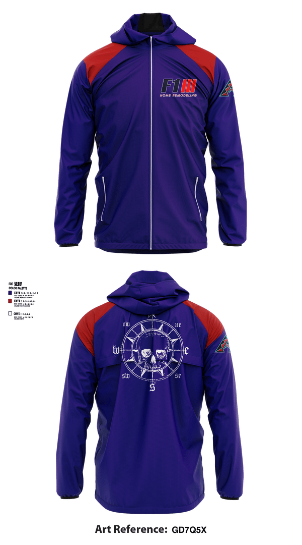 Windbreaker, F1 Home Remodeling, , Teamtime, Team time, sublimation, custom sports apparel, team uniforms, spirit wear, spiritwear, sports uniforms, custom shirts, team store, custom team store, fundraiser sports, apparel fundraiser