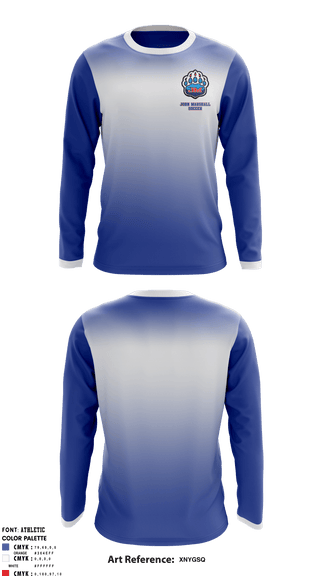 Long Sleeve Performance Shirt, John Marshall Soccer, Men's Soccer, Teamtime, Team time, sublimation, custom sports apparel, team uniforms, spirit wear, spiritwear, sports uniforms, custom shirts, team store, custom team store, fundraiser sports, apparel fundraiser