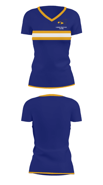 Hudsonville High School 86879701 Women's Short Sleeve V-neck Shirt - 29