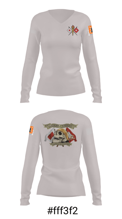 4ID 3ABCT 1-66AR HHC S6 4294361 Women's Long Sleeve V-neck Shirt - 7