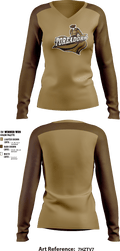 Jim Barnes Middle School 84471693 Women's Long Sleeve V-neck Shirt - 1