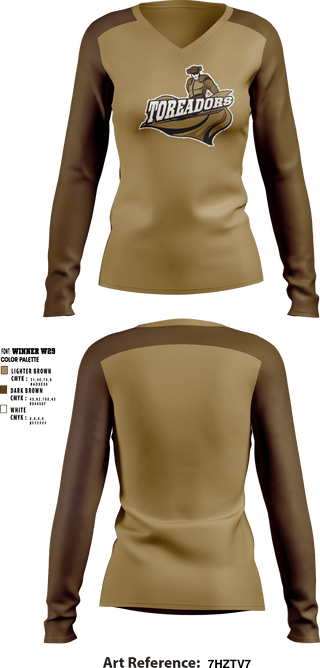 Women's Long Sleeve Vneck Shirt, Jim Barnes Middle School, Spirit Store, Teamtime, Team time, sublimation, custom sports apparel, team uniforms, spirit wear, spiritwear, sports uniforms, custom shirts, team store, custom team store, fundraiser sports, apparel fundraiser