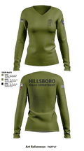 Hillsboro Police Department 31441057 Women's Long Sleeve V-neck Shirt - 5
