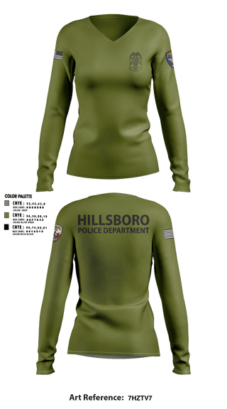 Women's Long Sleeve Vneck Shirt, , Police, Teamtime, Team time, sublimation, custom sports apparel, team uniforms, spirit wear, spiritwear, sports uniforms, custom shirts, team store, custom team store, fundraiser sports, apparel fundraiser