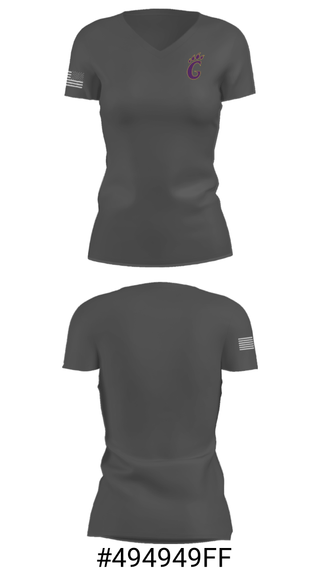 Women's Short Sleeve Vneck Shirt, Godley High School Cross Country, Cross Country, Teamtime, Team time, sublimation, custom sports apparel, team uniforms, spirit wear, spiritwear, sports uniforms, custom shirts, team store, custom team store, fundraiser sports, apparel fundraiser