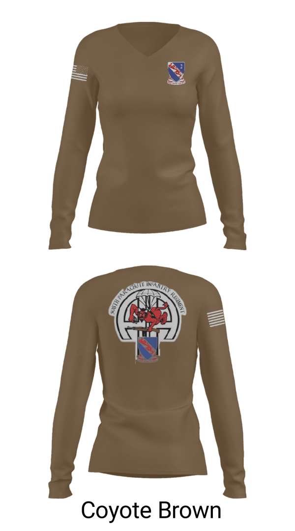 Women's Long Sleeve Vneck Shirt, , Army, Teamtime, Team time, sublimation, custom sports apparel, team uniforms, spirit wear, spiritwear, sports uniforms, custom shirts, team store, custom team store, fundraiser sports, apparel fundraiser