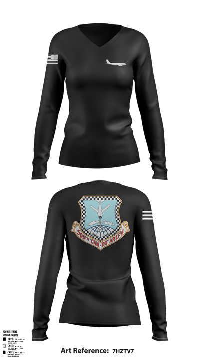 305 ARW 90147212 Women's Long Sleeve V-neck Shirt - 1