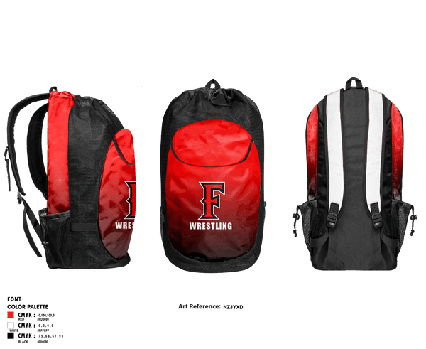 Gear Bag, Frontier Senior High School Wrestling, Wrestling, Teamtime, Team time, sublimation, custom sports apparel, team uniforms, spirit wear, spiritwear, sports uniforms, custom shirts, team store, custom team store, fundraiser sports, apparel fundraiser