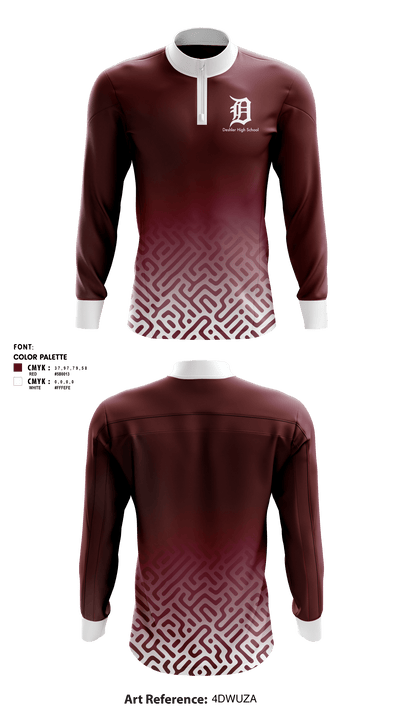 Deshler High School 53458733 Quarter Zip Jacket - 1