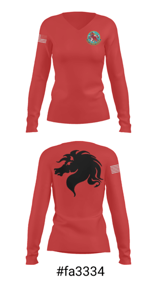 Women's Long Sleeve Vneck Shirt, , Air Force, Teamtime, Team time, sublimation, custom sports apparel, team uniforms, spirit wear, spiritwear, sports uniforms, custom shirts, team store, custom team store, fundraiser sports, apparel fundraiser
