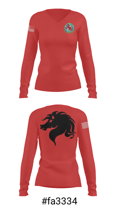 820 RED HORSE 81317160 Women's Long Sleeve V-neck Shirt - 37