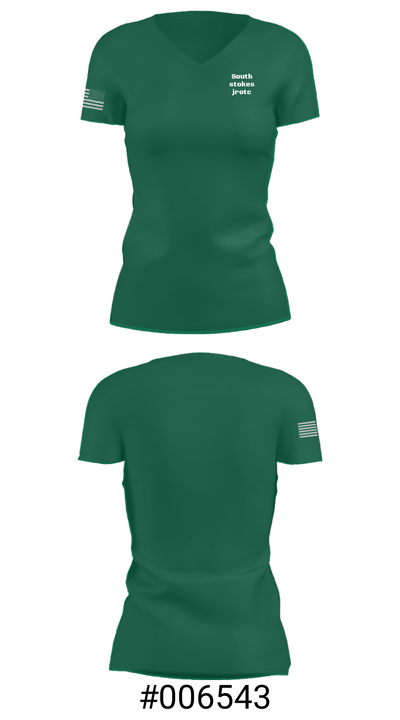 South stokes jrotc 66717428 Women's Short Sleeve V-neck Shirt - 4