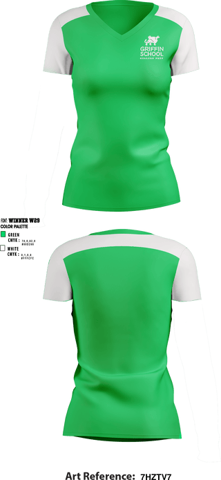 Women's Short Sleeve Vneck Shirt, Griffin School, Spirit Store, Teamtime, Team time, sublimation, custom sports apparel, team uniforms, spirit wear, spiritwear, sports uniforms, custom shirts, team store, custom team store, fundraiser sports, apparel fundraiser