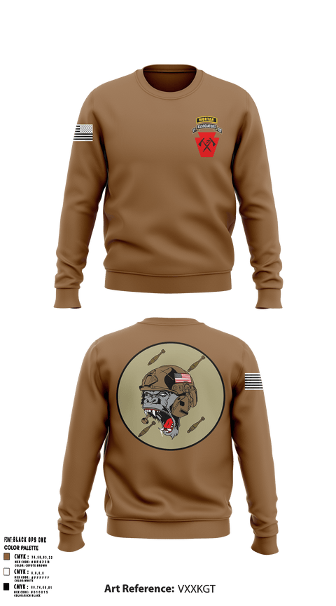 Crew Neck Sweatshirt, A co 1-111th MTR, National Guard, Teamtime, Team time, sublimation, custom sports apparel, team uniforms, spirit wear, spiritwear, sports uniforms, custom shirts, team store, custom team store, fundraiser sports, apparel fundraiser