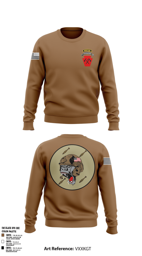 Crew Neck Sweatshirt, A co 1-111th MTR, National Guard, Teamtime, Team time, sublimation, custom sports apparel, team uniforms, spirit wear, spiritwear, sports uniforms, custom shirts, team store, custom team store, fundraiser sports, apparel fundraiser