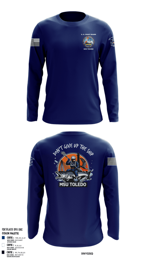 Long Sleeve Performance Shirt, MSU Toledo, Coast Guard, Teamtime, Team time, sublimation, custom sports apparel, team uniforms, spirit wear, spiritwear, sports uniforms, custom shirts, team store, custom team store, fundraiser sports, apparel fundraiser